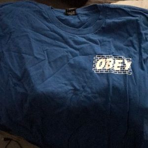 Blue obey tee